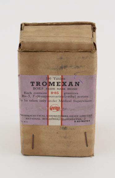 Bottle of Tromexan' tablets