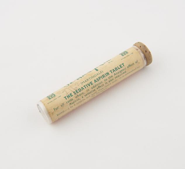 Tube of Sedasprin' tablets, by Savory and Moore Ltd., London.'