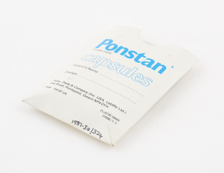 1x12 capsule pack of Ponstan capsules (mefanamic acid)