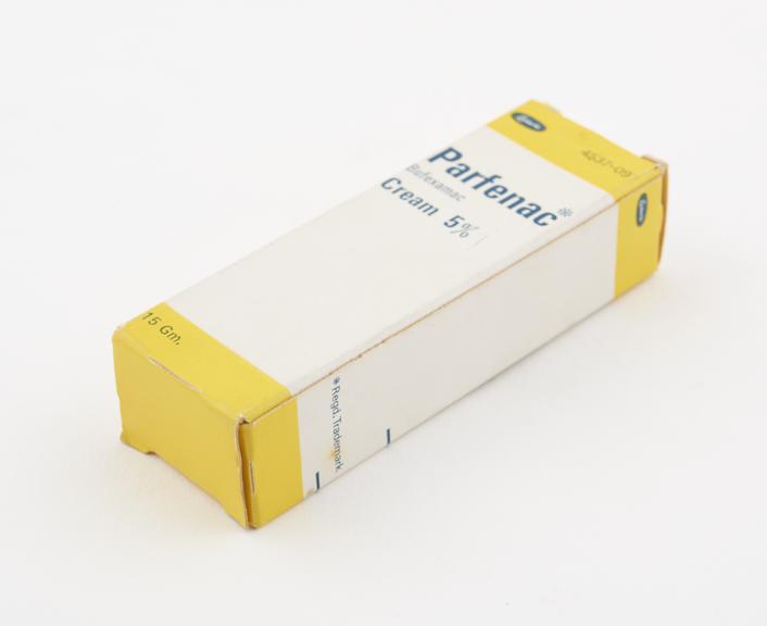 1x15g tube, in box, of Parfenac cream 5% (bufexamac)