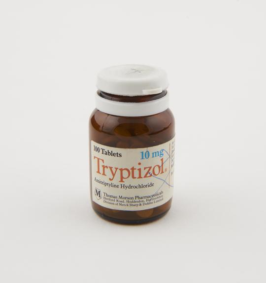 1x100x10mg bottle of Tryptizol tablets (amitriptyline