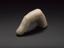 White marble votive finger, bent at knuckle, possibly Roman