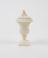 Ivory vase, with plain square base and internal cover