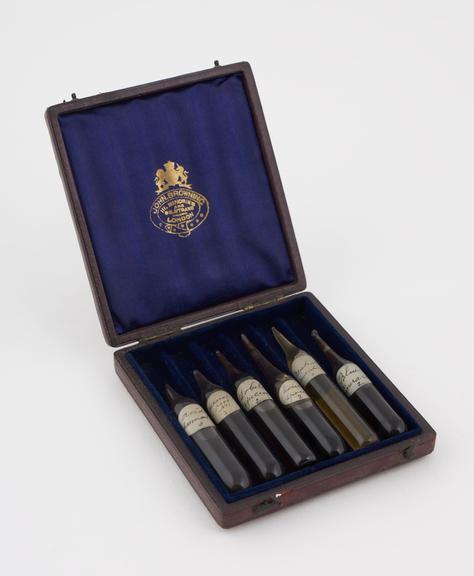 Set of 6 tubes for spectrum analysis, by John Browning, London