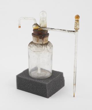 Glass component of GLC soap film gas analysing apparatus