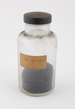 Container of copper oxide, part of GLC soap film gas analysing apparatus