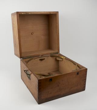 Wooden case for instructional armillary sphere