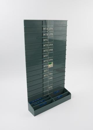 Connection indicator board used with Friden Flexowriter
