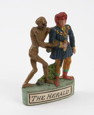 Statue of a cadaver and the Herald