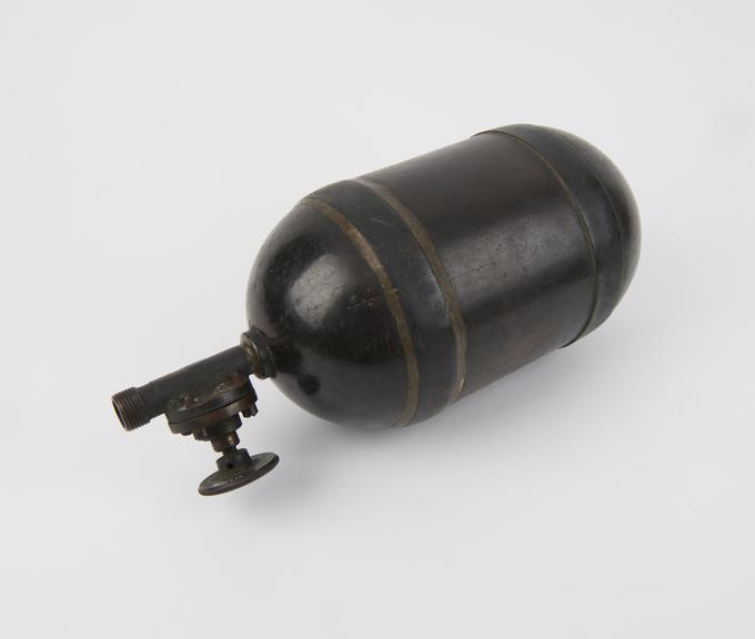 Empty nitrous oxide cylinder, used in dentistry(?), 1840-1868