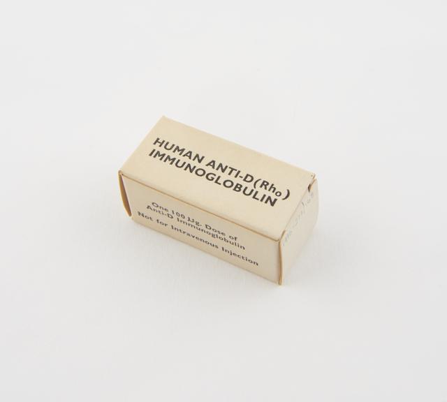 Box for Human Anti D (RHo) Immunoglobulin by Lister Institute