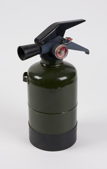 Hand fire extinguisher, stored pressure type, by Chubb