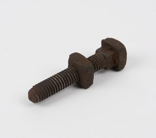 Square headed nut and bolt