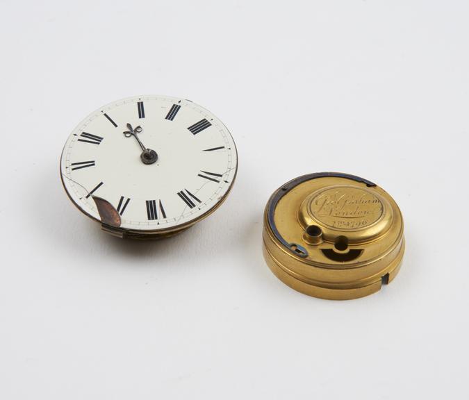 Cylinder escapement, brass escape wheel, made by George Graham