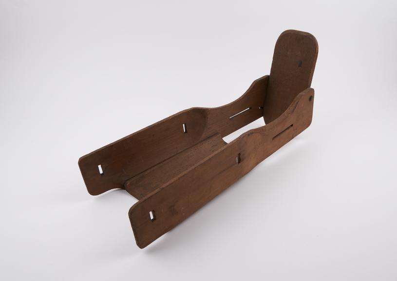 Wooden gutter' foot splint, c. 1910'