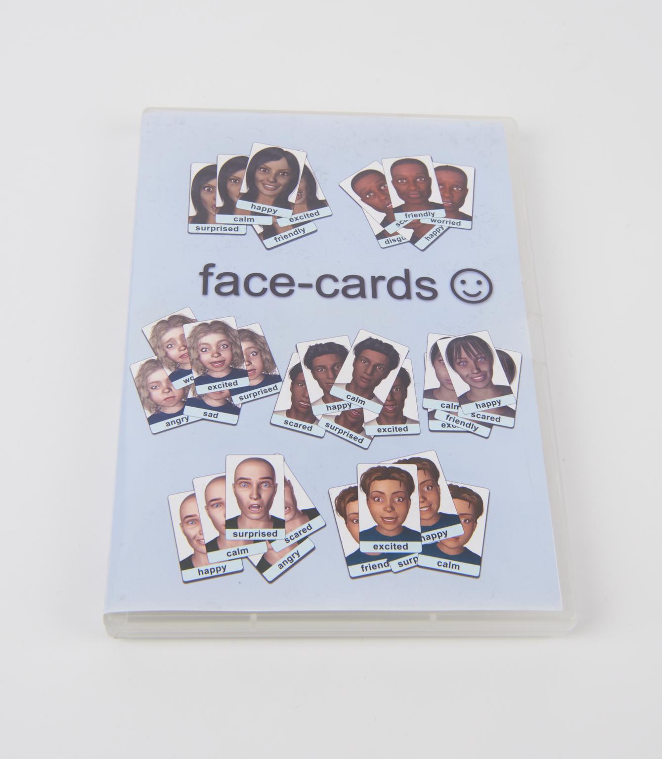 Five Emotion expression face flash cards