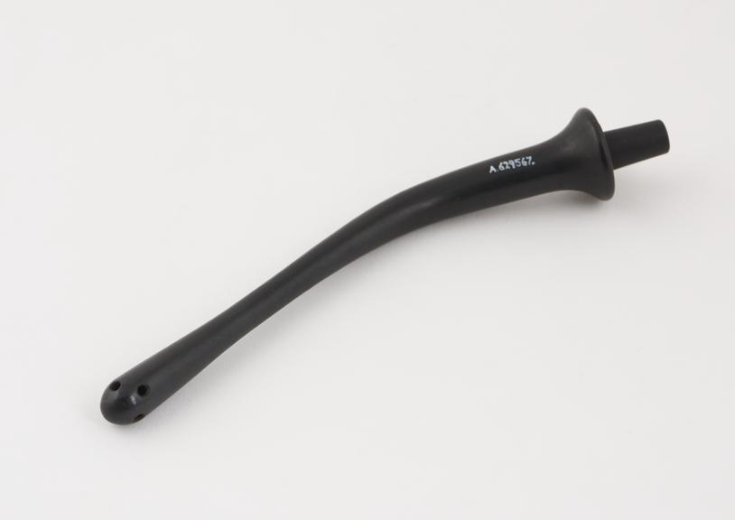 Vulcanite vaginal pipe only, from a vaginal douche, curved