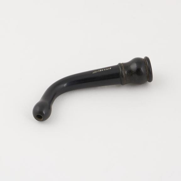 Enema syringe(?), nozzle only, vulcanite, English, 1905-1930