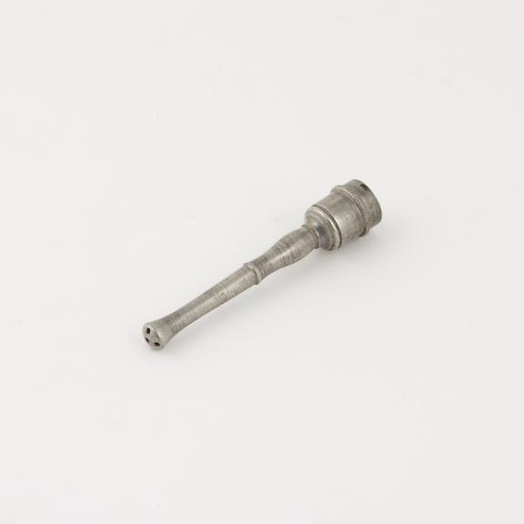 Pewter nozzle, possibly from a vaginal syringe