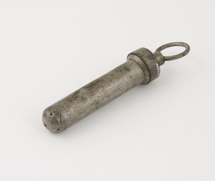 Pewter vaginal syringe, English, 1730-1830