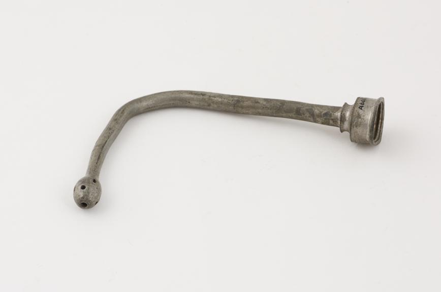 Pewter nozzle from vaginal syringe, 18th or 19th century