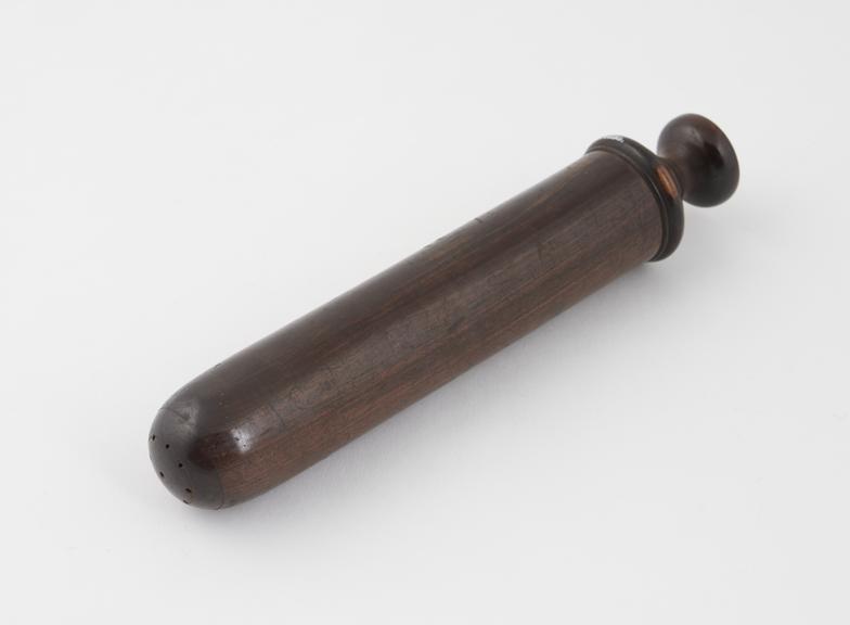 Wooden vaginal syringe, piston-action