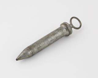 Pewter urethral syringe, English, 1801-1900