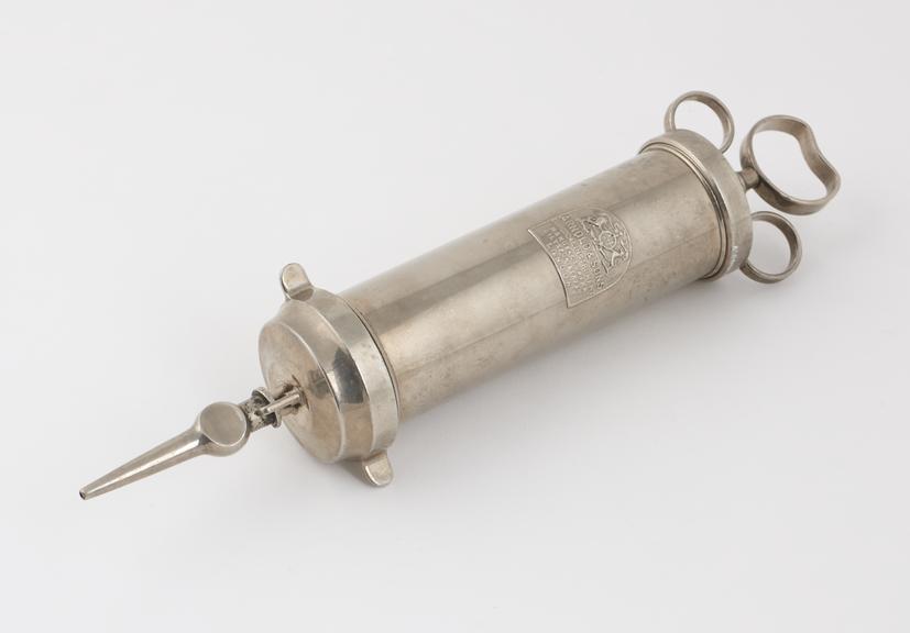 Thompson Walker's bladder syringe, nickel-plated brass