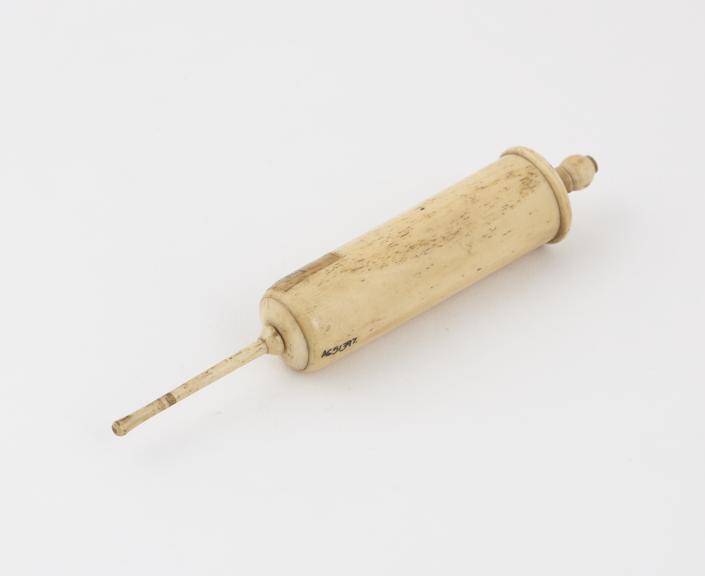 Ivory urethral syringe, personal relic of W.H