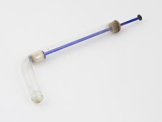 Glass piston-action vaginal syringe
