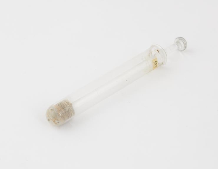 Vaginal syringe, glass, probably English, 1890-1930