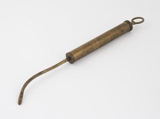Brass enema syringe, piston-action
