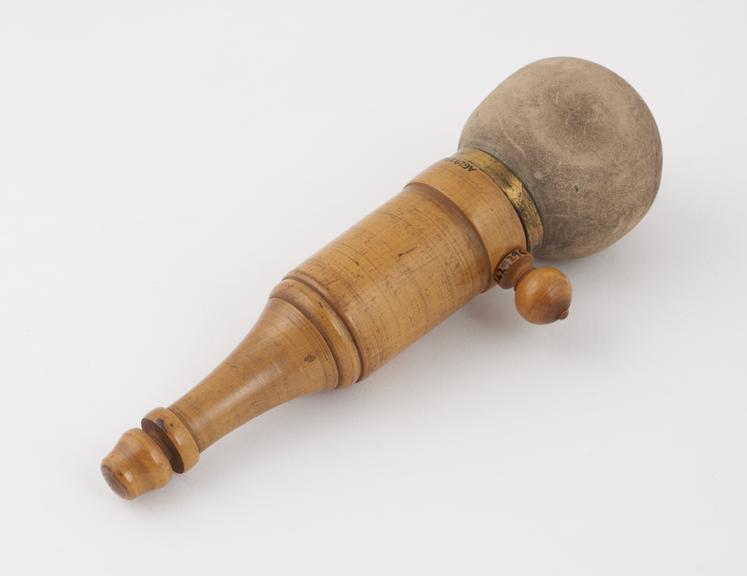 Wood and rubber enema syringe, c. 1880