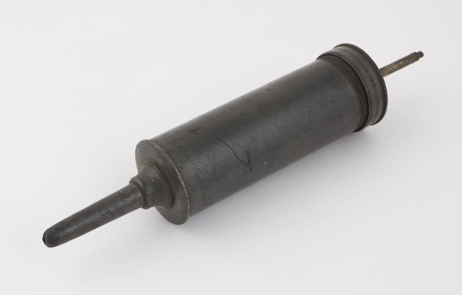 Pewter enema syringe