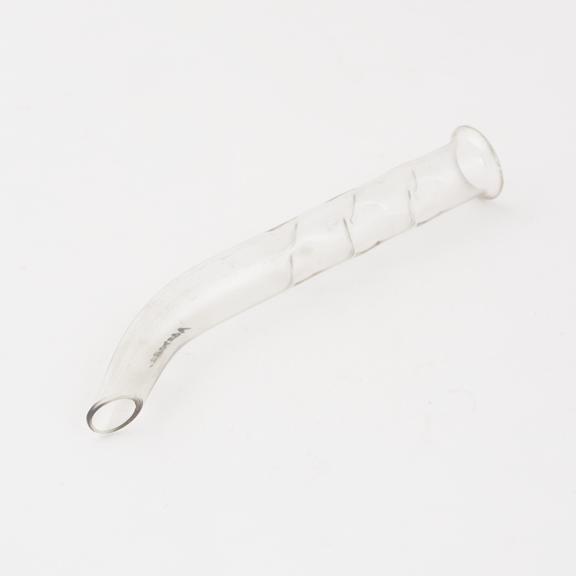 Glass leech tube, curved, European, possibly 19th century