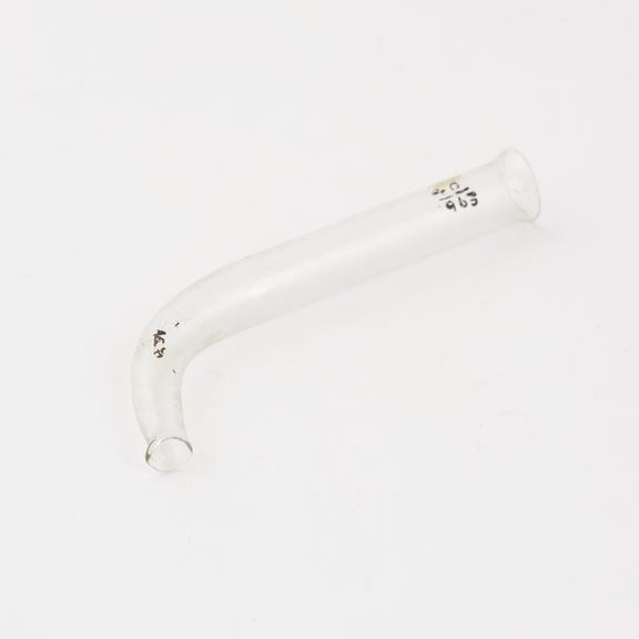 Glass leech tube, curved, European, possibly 19th century