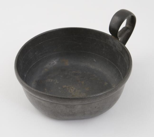 Pewter bleeding bowl, graduated, London, 18th or 19th century