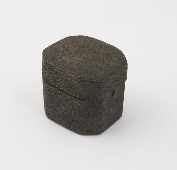 Fish skin covered case for a scarificator, European