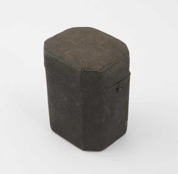 Fish skin covered case for a scarificator, European