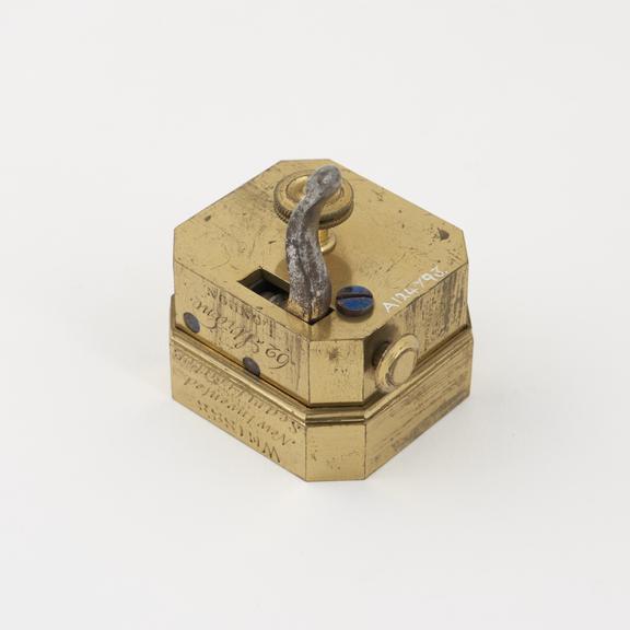 Scarificator with twelve lancets, by John Weiss, 62 Strand