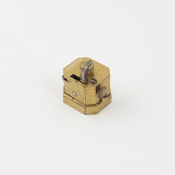 Scarificator with four lancets, brass and steel, English