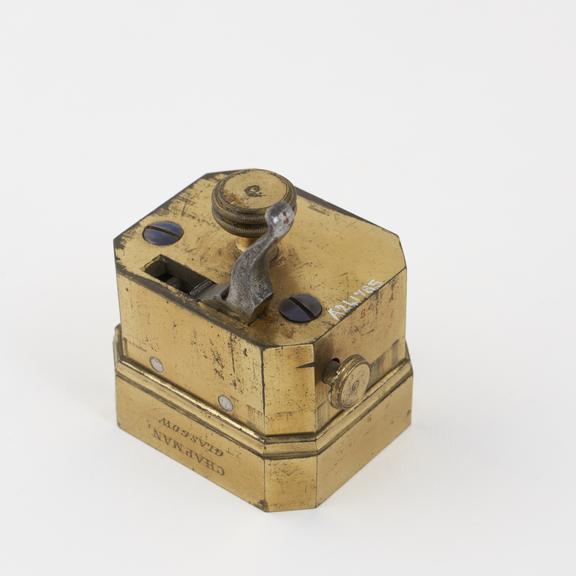 Scarificator with twelve lancets, made by Chapman, Glasgow