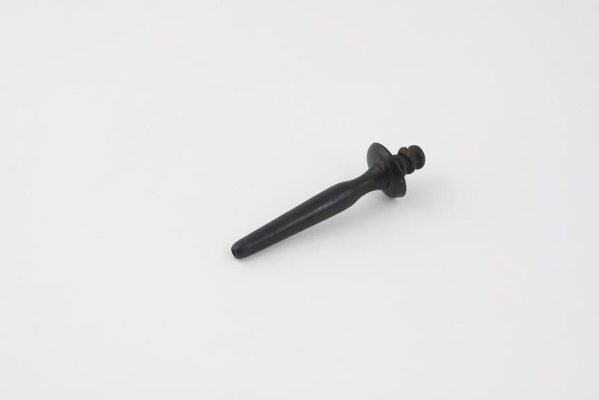 Ebony nozzle from enema syringe, European, 1870-1920