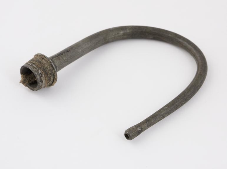 Pewter nozzle from enema syringe, 18th or 19th century