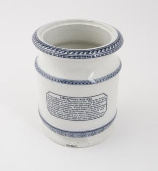 Earthenware inhaler made by S. Maw