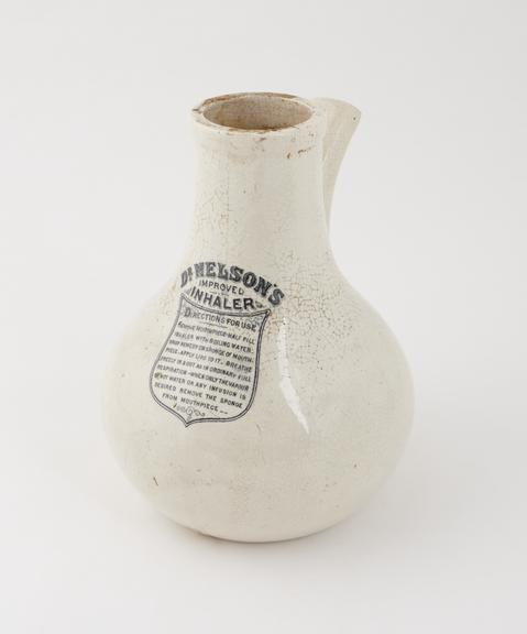 Earthenware inhaler, invented by Dr. Nelson in 1865 | Science Museum ...