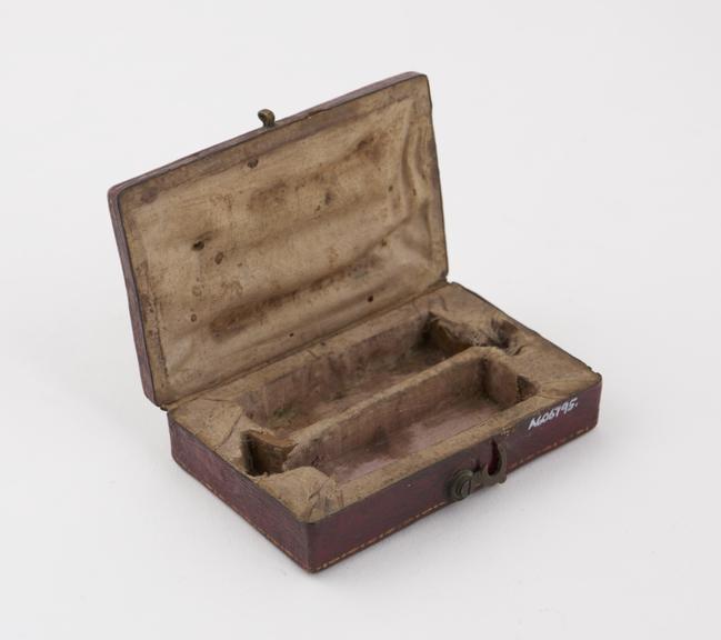 Leather covered case for two automatic lancets