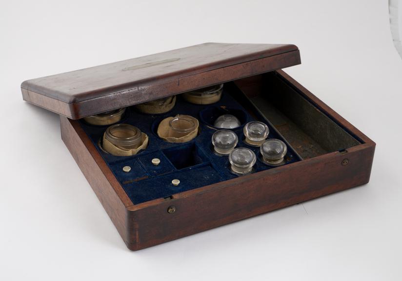 Cupping set, cased