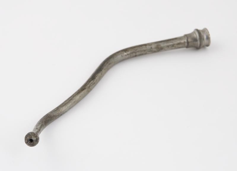 Pewter nozzle from enema syringe, 18th or 19th century