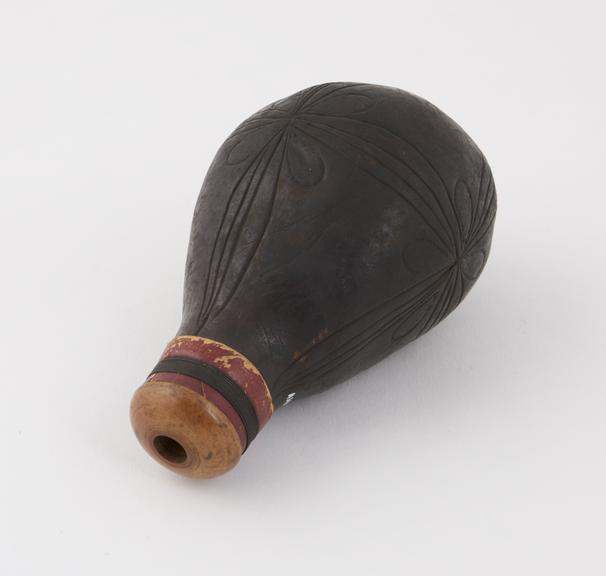 Leather bulb from enema syringe, c.1835